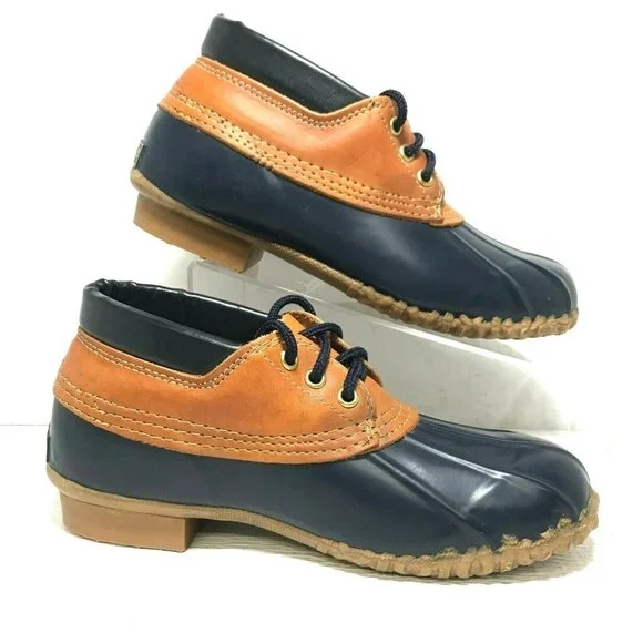 Eddie Bauer Duck Rain Boots Shoes Lace Up 8 M - Picture 2 of 8